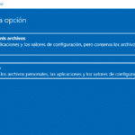 opciones restablecer windows 10