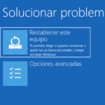 restablecer equipo windows 10