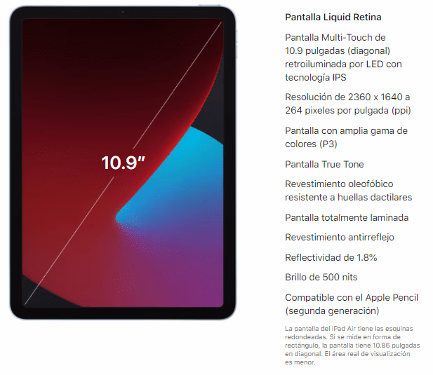 Pantalla Ipad air 4