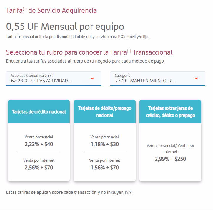 costos por venta getnet
