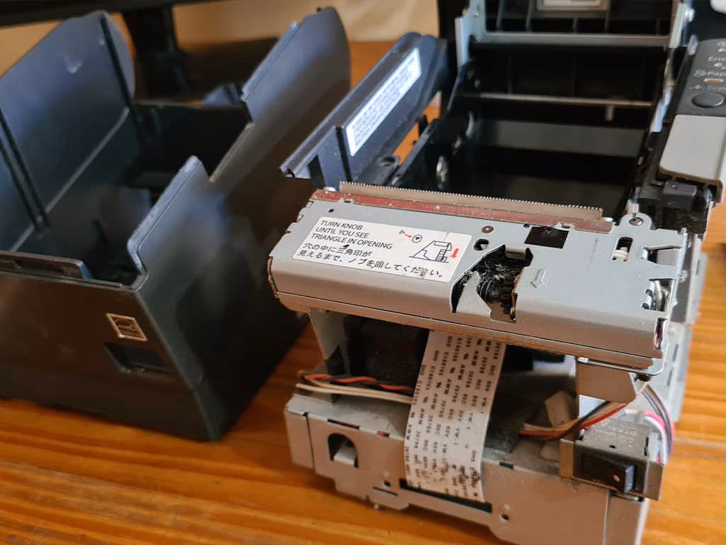 desarme impresora termica epson tm t88v