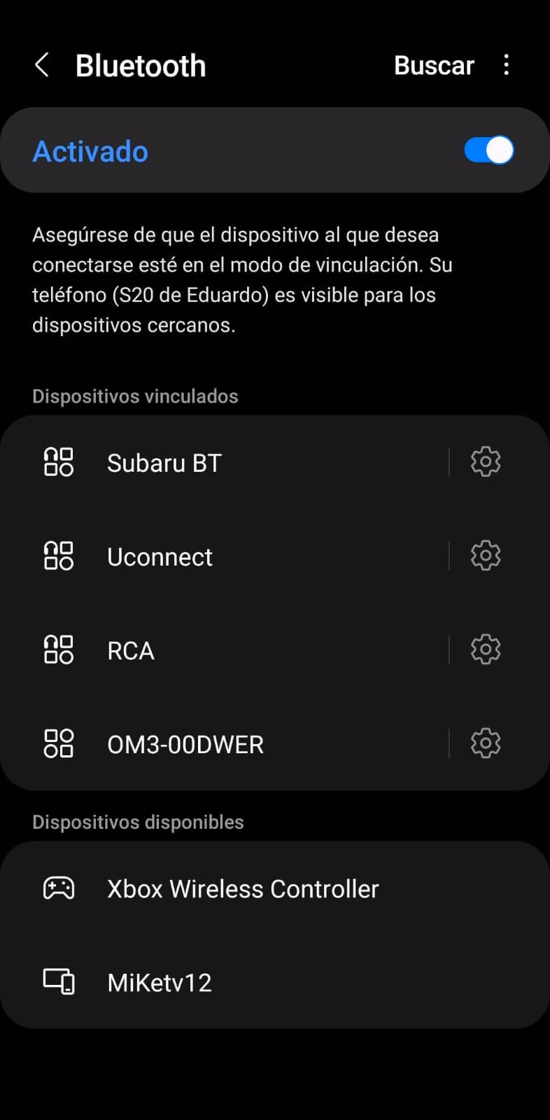 Bluetooth desvinculado