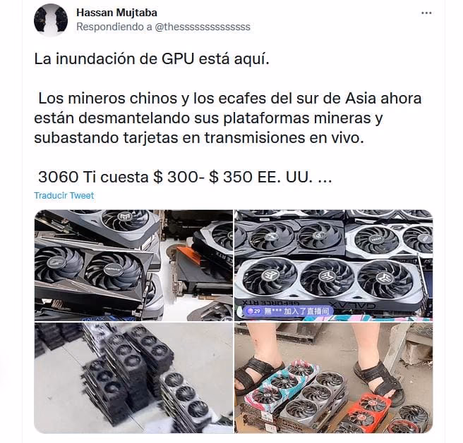 Por mineros chinos
Venta de 3060 TI