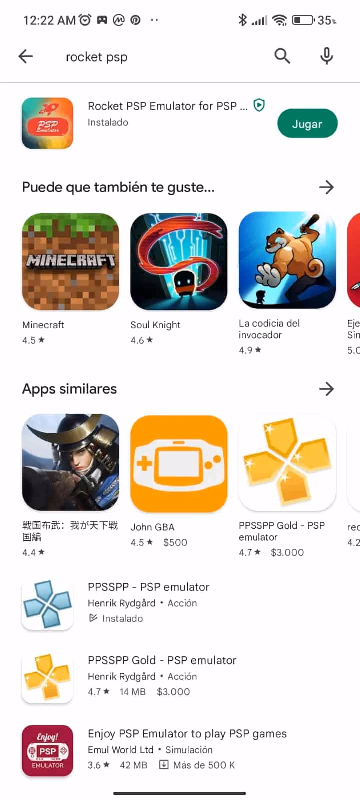 emulador Rocket PSP