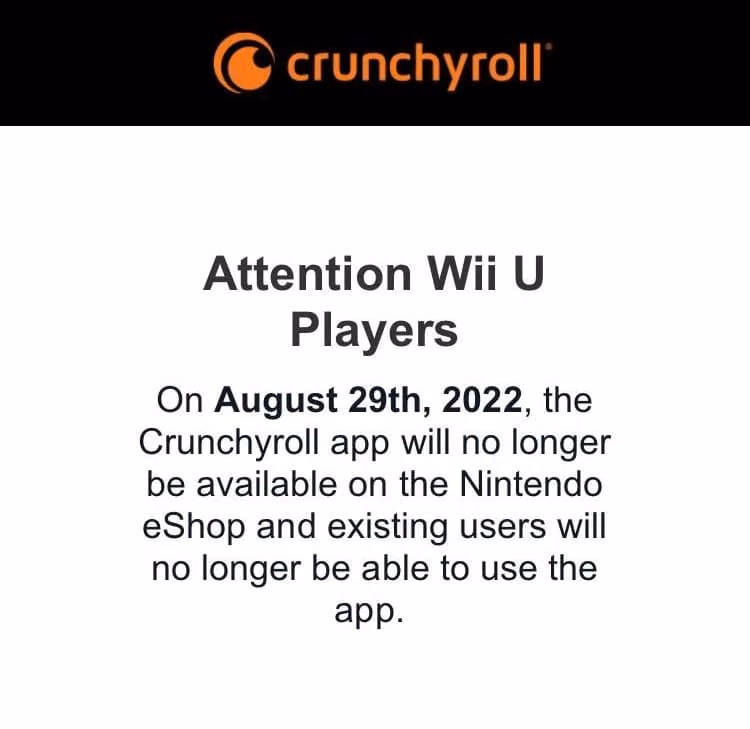 YouTube y Crunchyroll se van de wii U