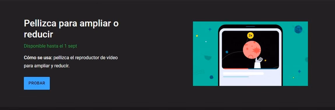 YouTube Premium ya puedes hacer zoom en los Videos