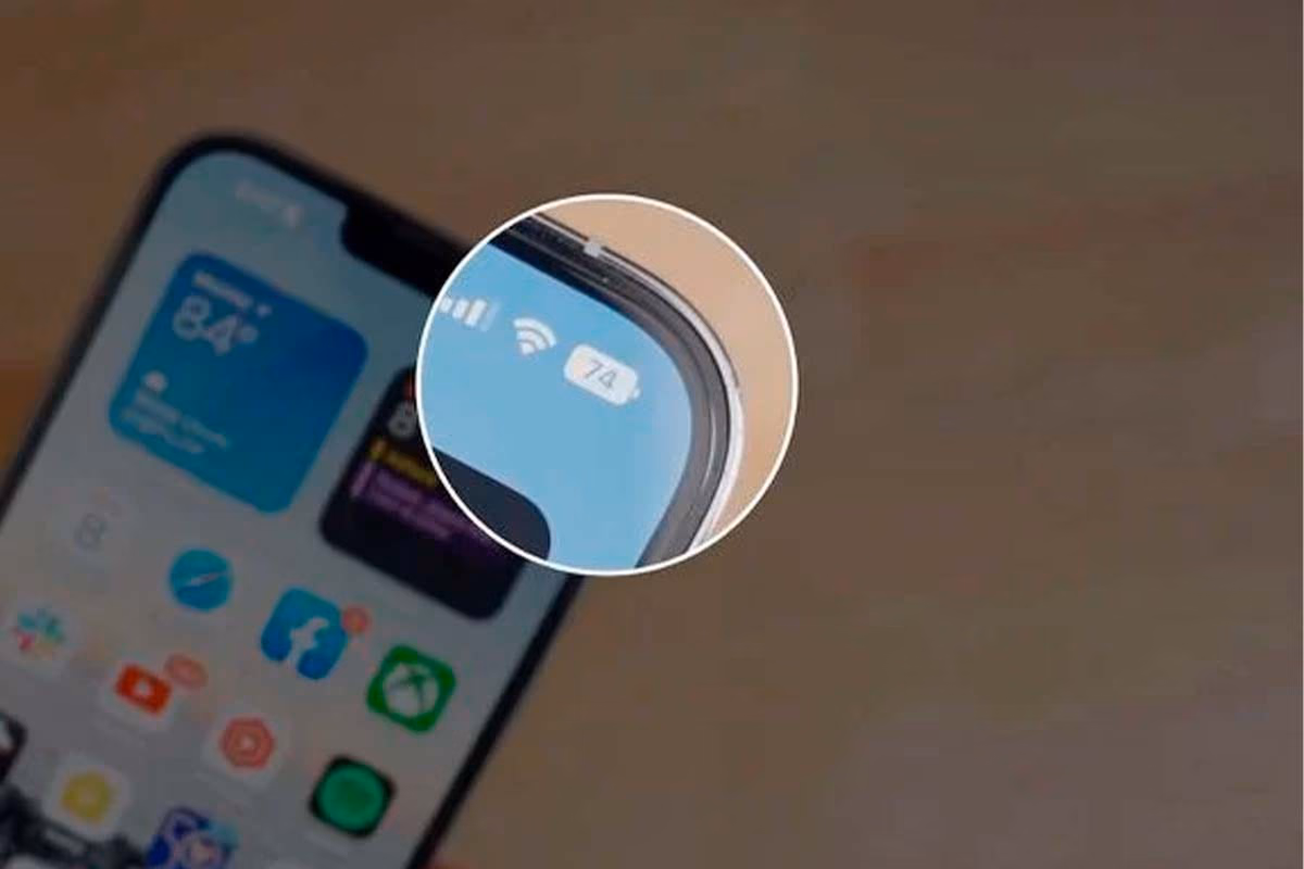porcentaje de bateria ios 16