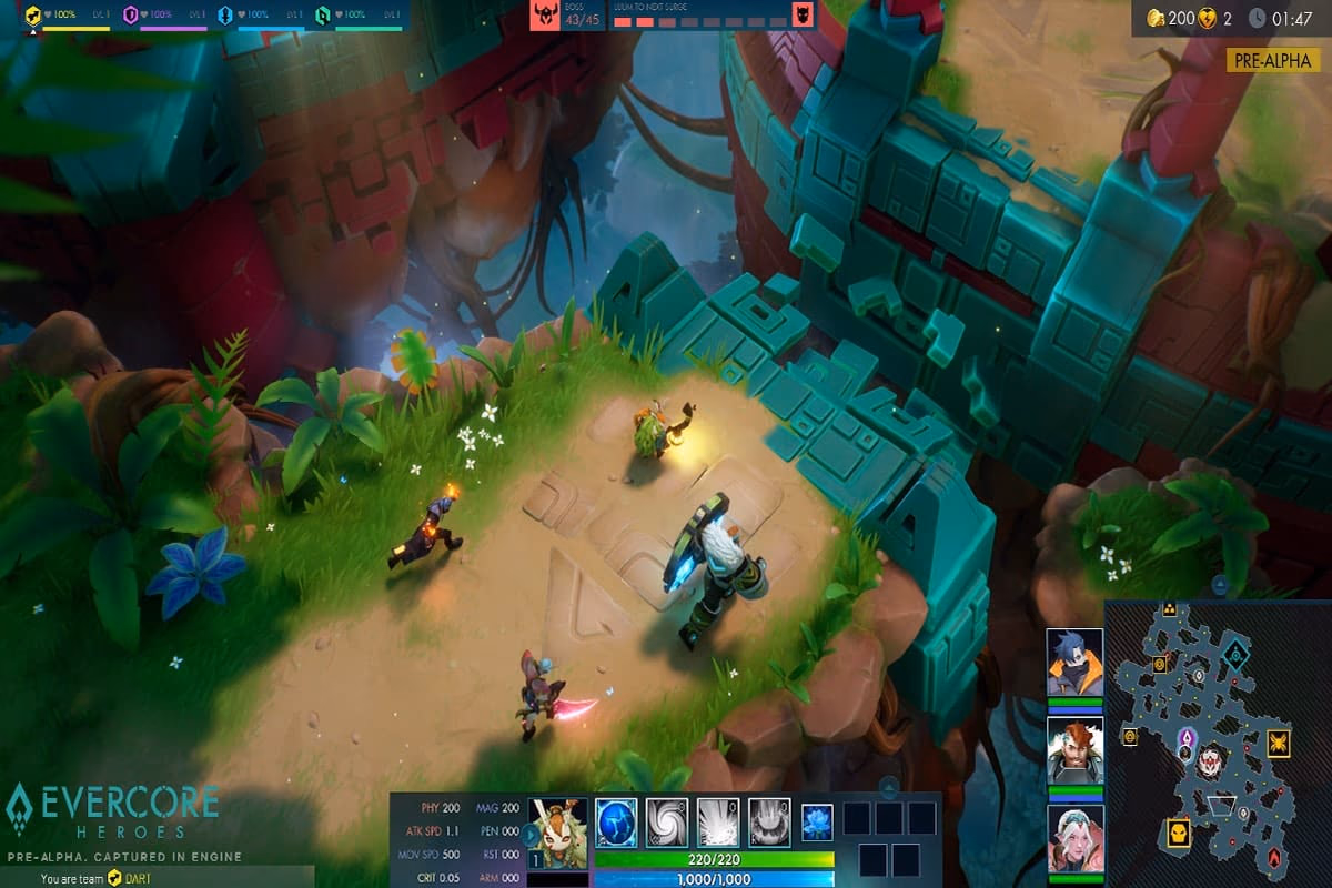 EVERCORE Heroes game play