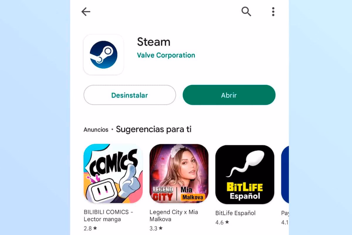 La App de Steam por fin a mejorado