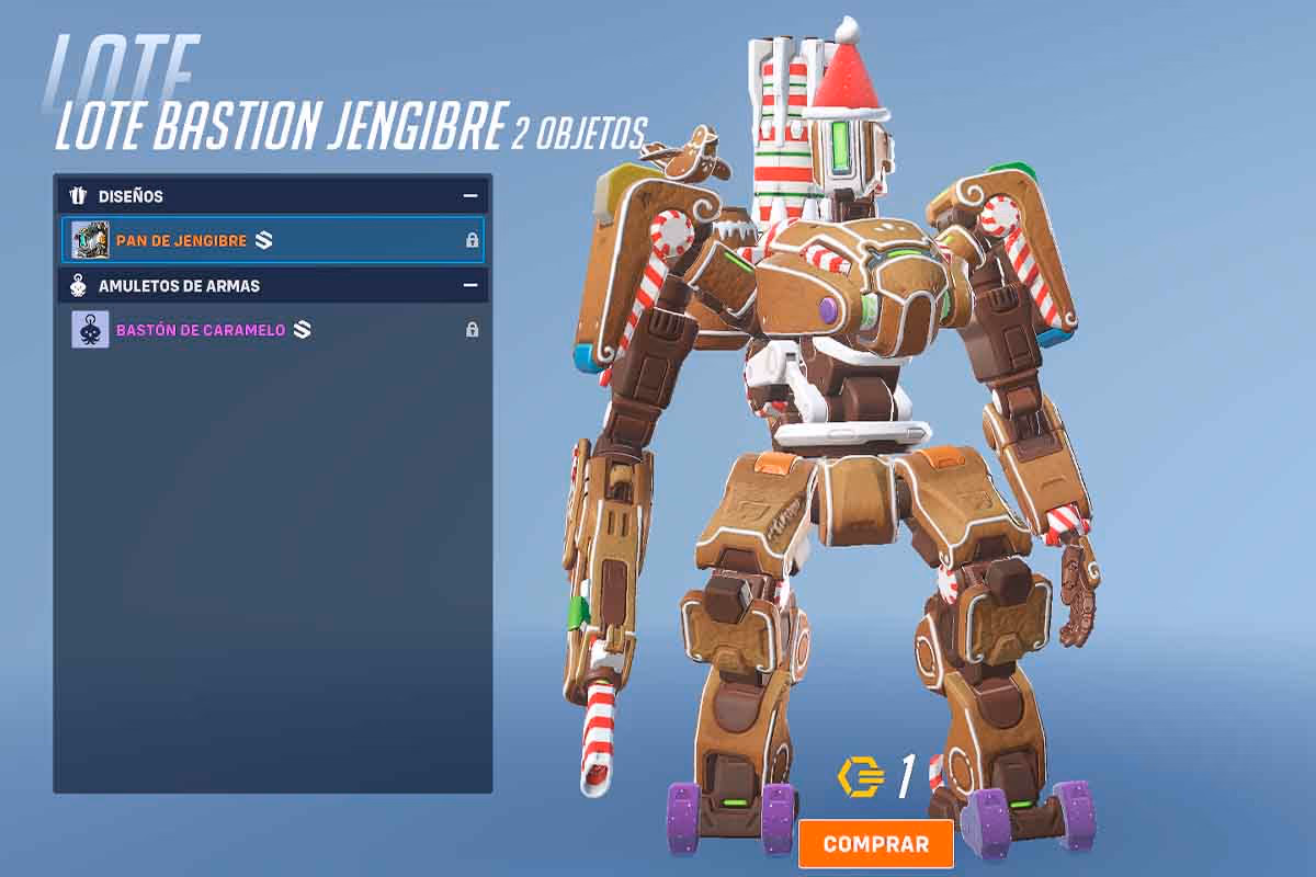 Skin de navidad gratis de overwatch 2 de bastion