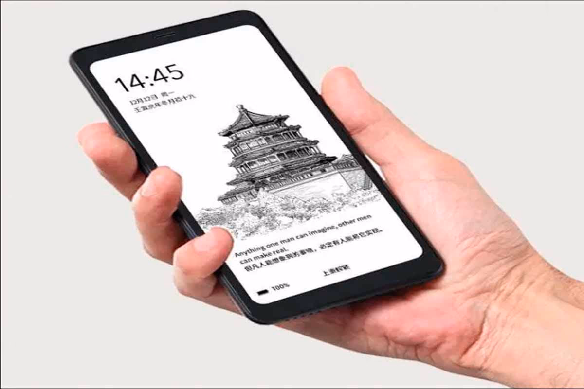 Celular con pantalla de tinta electronica