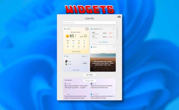 En Windows 11 los widgets podrán tener la posibilidad de crear sin tener una cuenta de Microsoft