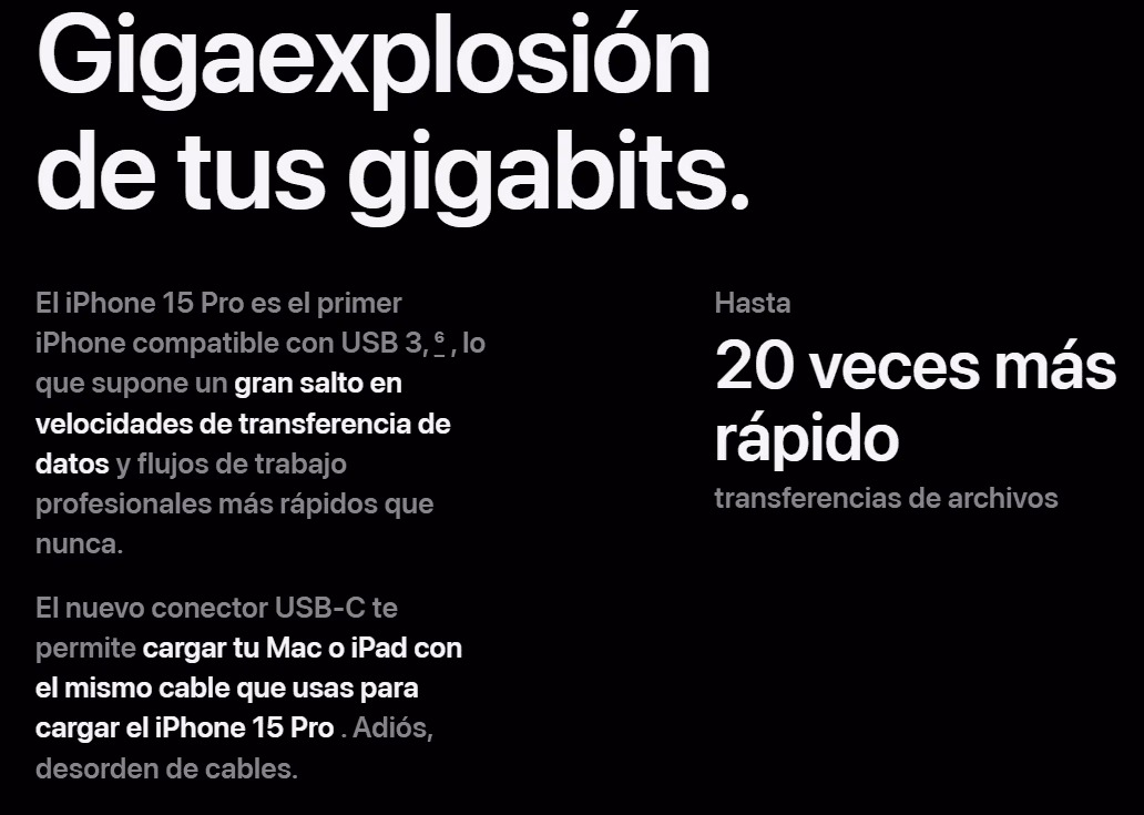 iPhone 15 Pro y Pro Max Connector