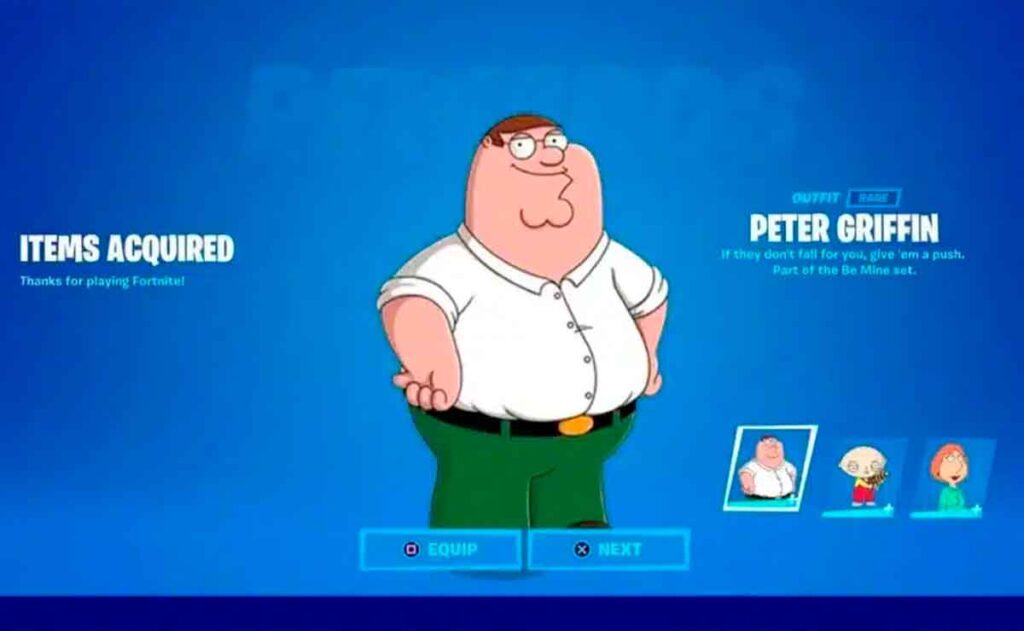 Peter Griffin de "Family Guy" y Solid Snake de "Metal Gear Solid" en fortnite