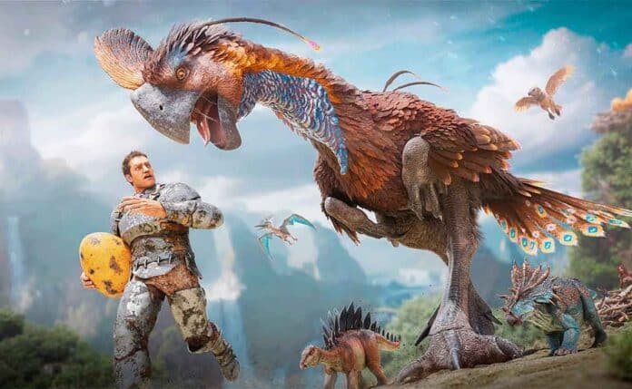 Gigantoraptor en ARK: Survival Evolved El Gigante Benevolente del Cretácico