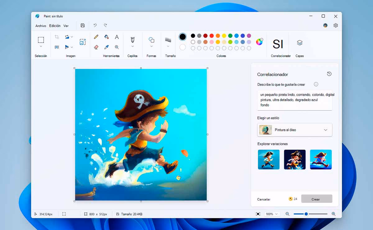 Microsoft Paint con Inteligencia artificial