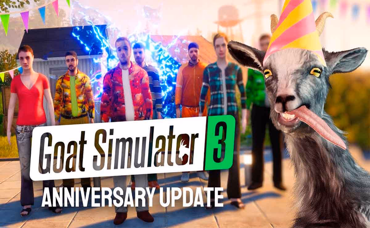 Goat Simulator 3 Celebra el 10º Aniversario de Pilgor con un Trailer Cargado de Diversión