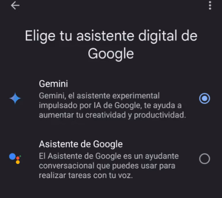 Deshabilitar Géminis en Android
