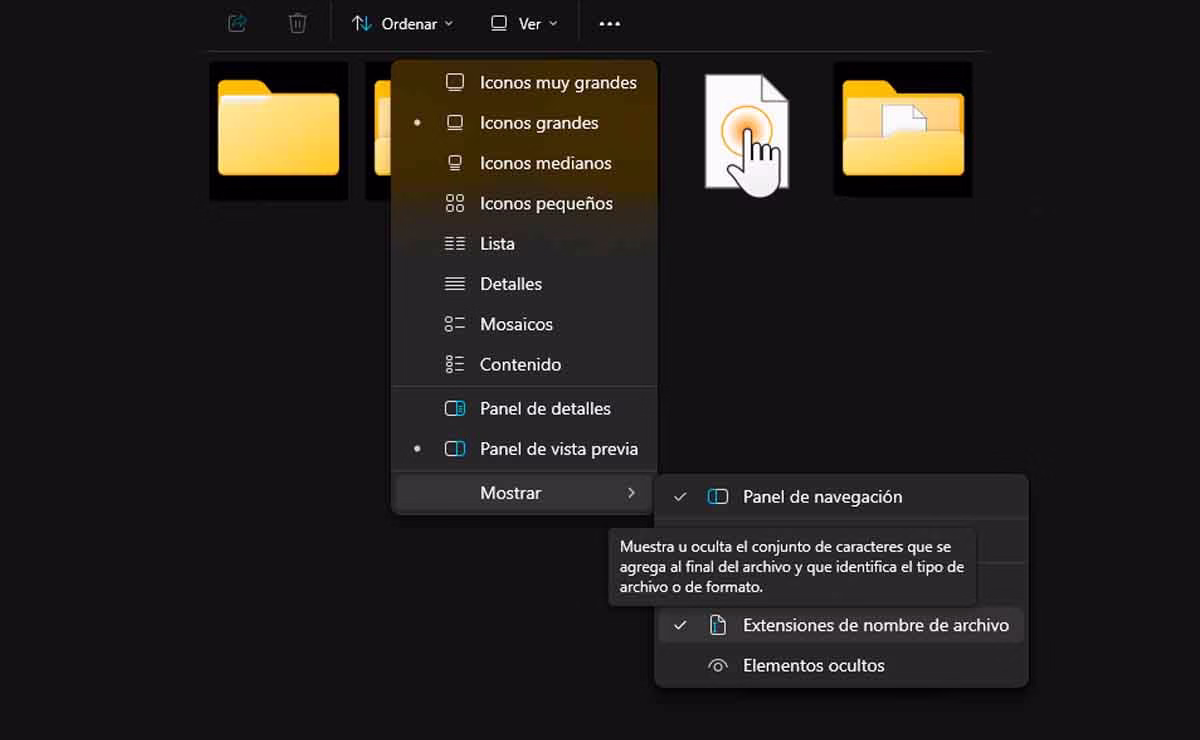 Cambiar la extensión del archivo