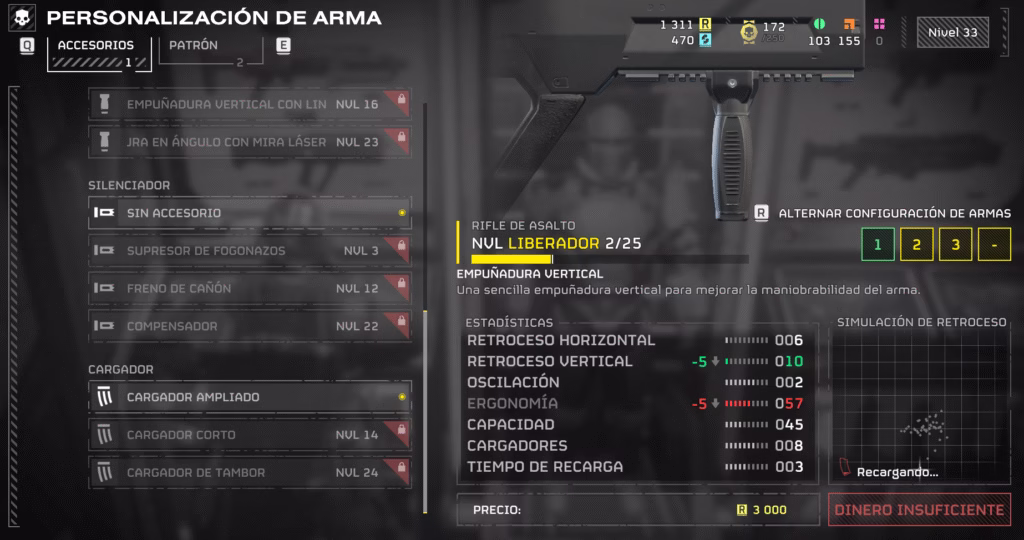 Interfaz de personalización: así se ve en Helldivers 2