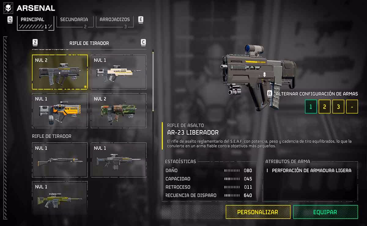 ¿Qué armas se pueden personalizar en Helldivers 2?
