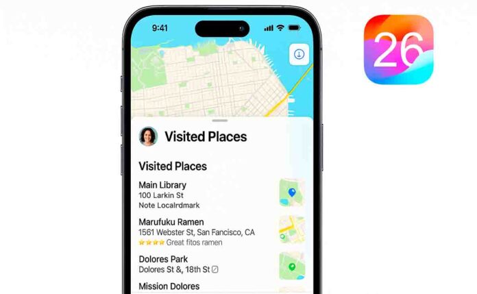 ¿Cómo ver tus lugares visitados con Apple Maps en iOS 26?