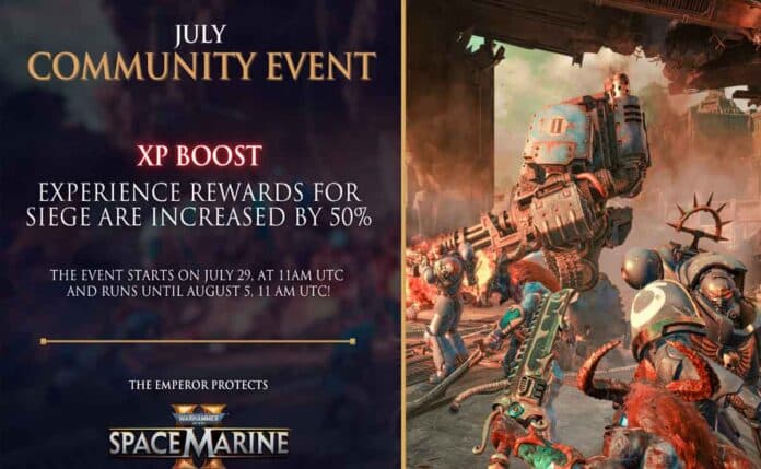 Space Marine 2: Parche 9.0 mejora el Modo Asedio y lanza evento con +50% XP