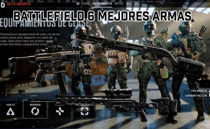 Las mejores armas del beta de Battlefield 6 (por clase)